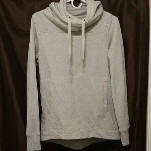 lululemon athletica Light Gray Funnel Neck Pullover Hoodie